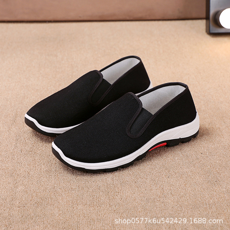 鞋子男黑布鞋中老年爸爸鞋布鞋男工地建筑防臭防滑工作鞋详情13