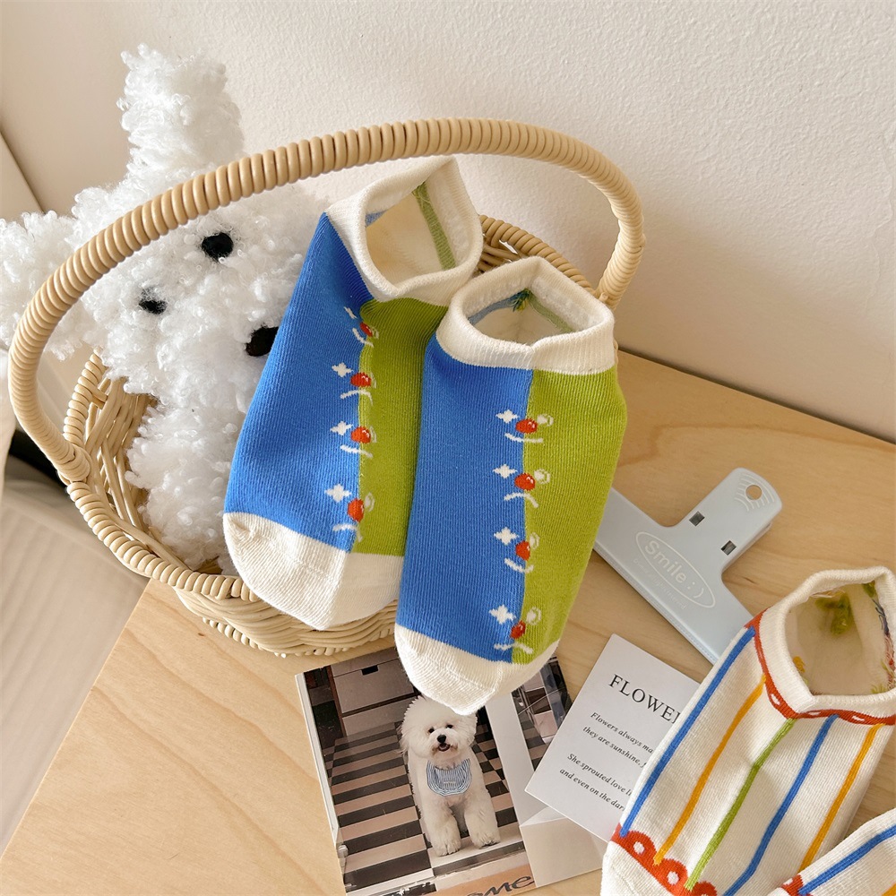 Quirky clown boat socks for women spring and summer, thin, low-top, shallow-mouth short socks, cotton boneless socks, wholesale of Zhuji socks pic 8