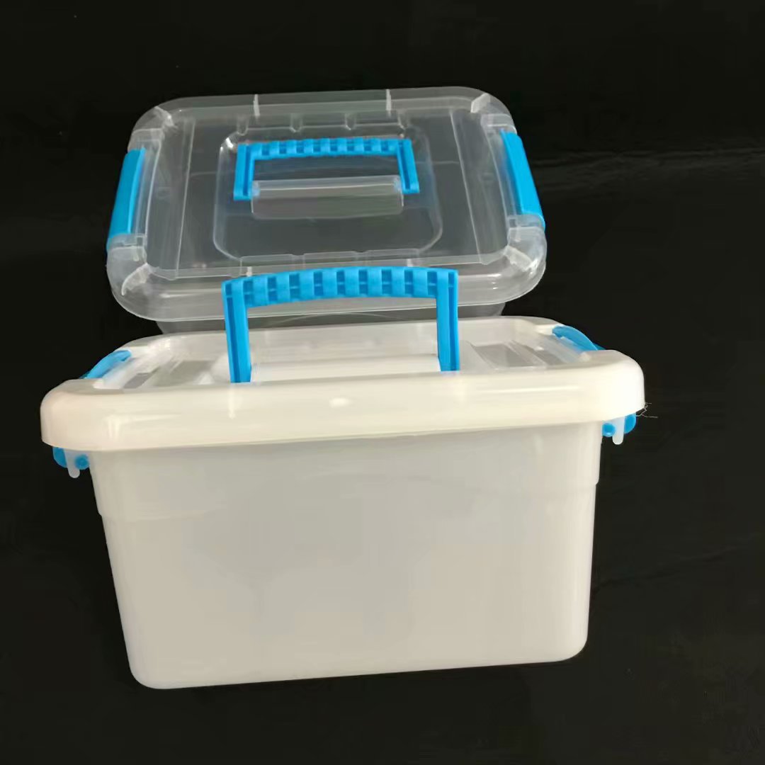 Plastic storage boxes, transparent space sand storage toys, household laundry pods box storage box, wardrobe storage pic 9