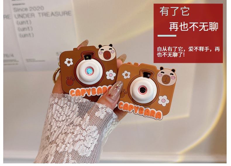 卡皮巴拉投影机钥匙扣小水豚发光相机儿童玩具包包挂饰精致小礼品详情4