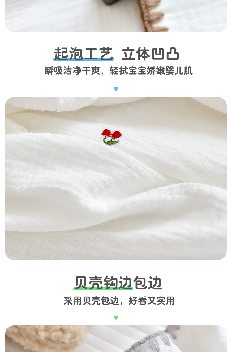 新生婴儿纯棉抱被0-12月宝宝春秋纱布刺绣抱被产房襁褓包单裹巾详情7