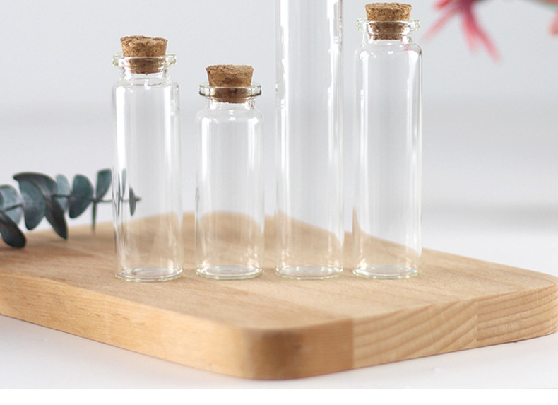 Wholesale of 22mm diameter snap-on wooden stopper glass bottles, candy bottles, wish bottles, message bottles, baby and fetal hair bottles pic 16