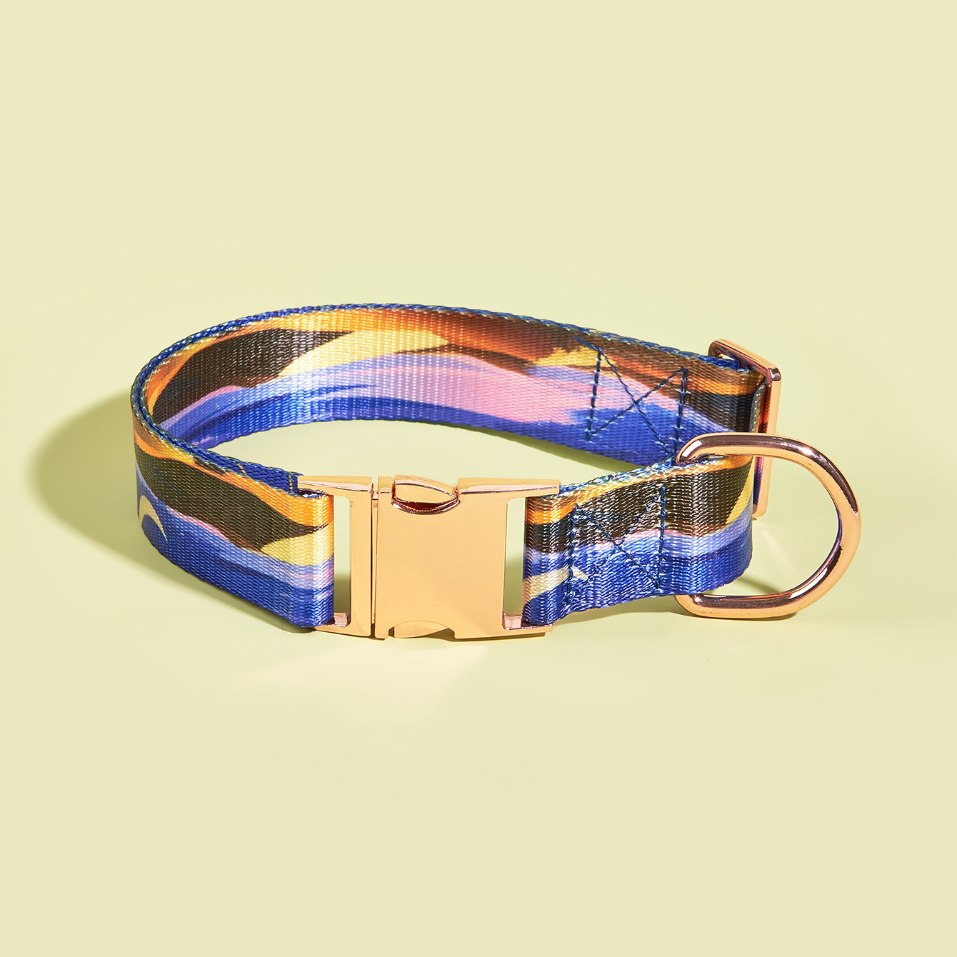 MIDI Cross-border New pet medium and large-sized dog imitation nylon printing factory wholesale adjustable and etchable alloy buckle dog collar pet supplies Pet collar buckle metal pic 10