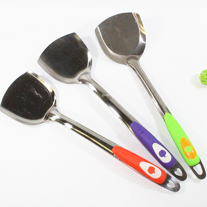 Factory direct supply of magnetic stainless steel plastic spatulas, large spatulas, kitchen cooking spatulas pic 5