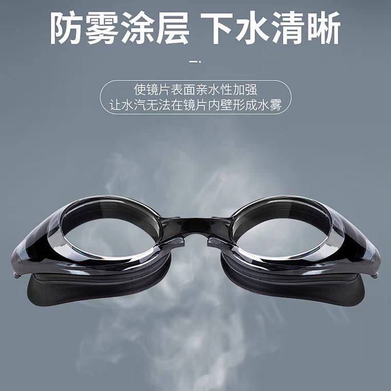 游泳镜男款新款成人儿童平光不近视眼镜防雾游泳套装潜水护目镜详情3