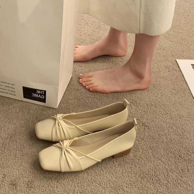 玛丽珍仙女配裙子单鞋女2024新款夏浅口晚晚风平底一脚蹬奶奶瓢鞋详情16