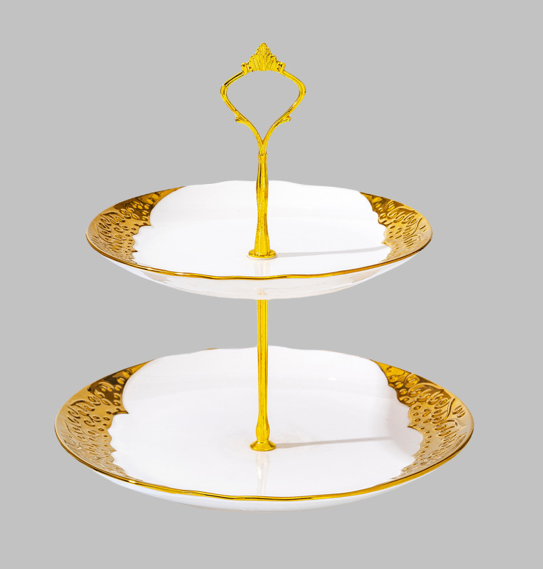 Light luxury ceramic tableware set, high-end gold-plated plates with gold edges, wholesale pic 8