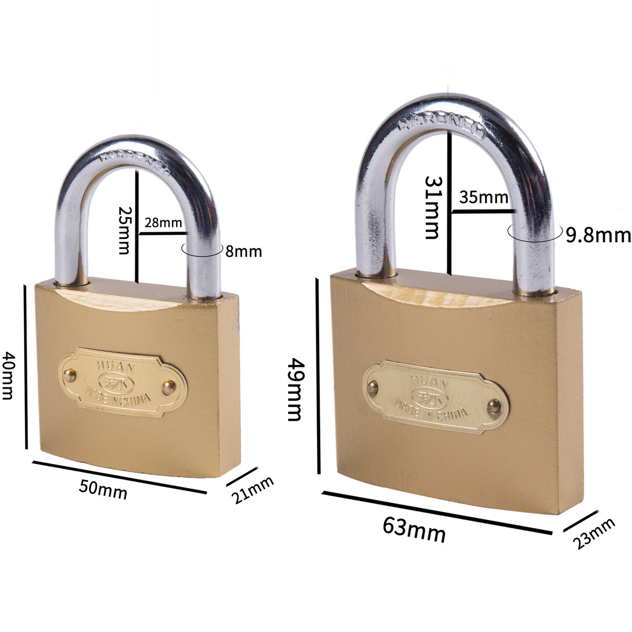 Huan brand manufacturer wholesale imitation copper lock heads, Pujiang padlocks, iron padlocks, lock heads imitation copper padlocks pic 9
