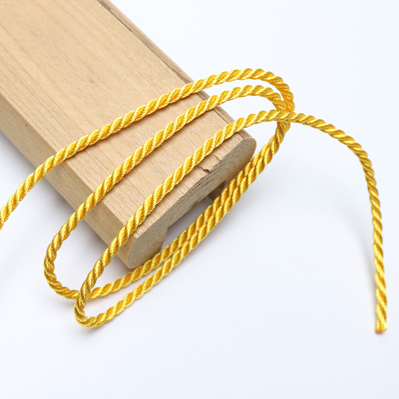Wanshun band high-density 5mm polyester three-strand rope tassel drawstring pocket bracelet, 3mm colored binding rope, 1-5mm multi-size rope pic 6