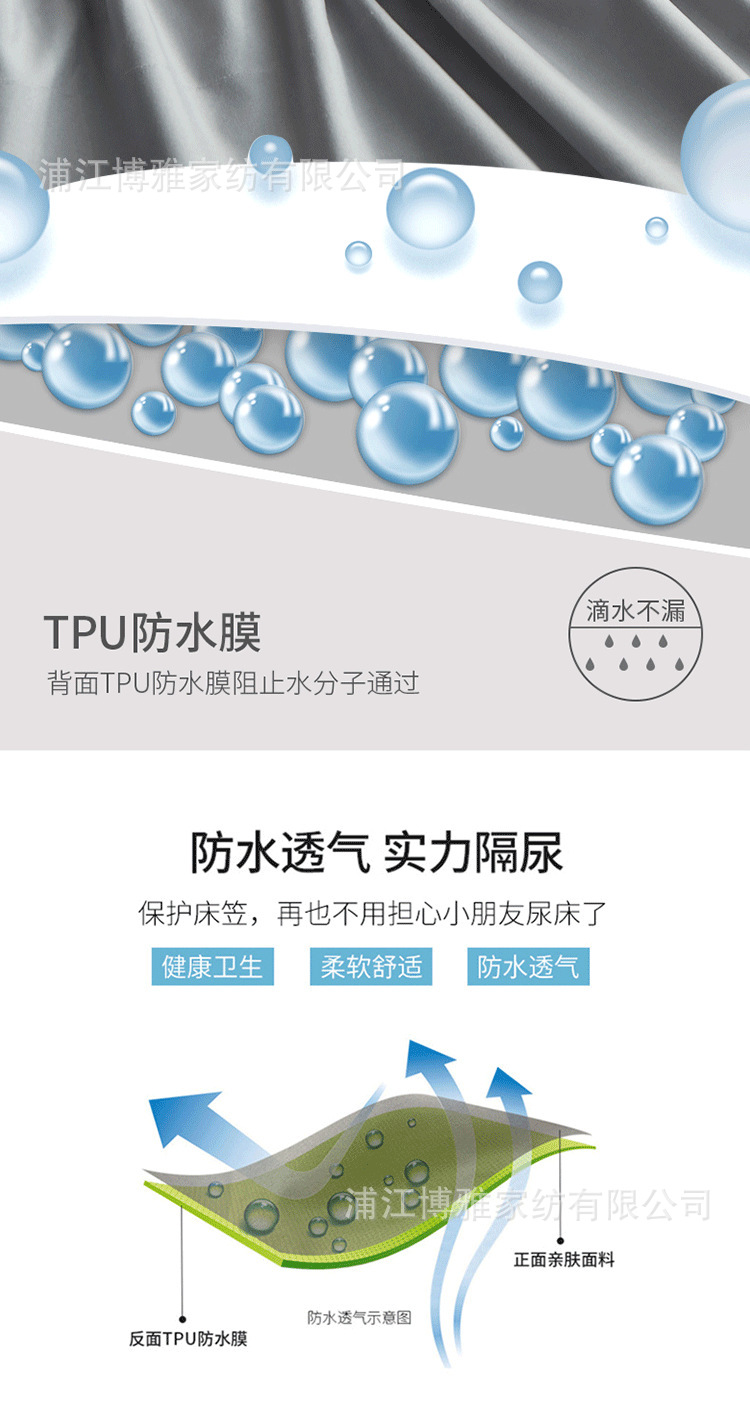 Boya wholesale simple cotton-padded waterproof bed covers are comfortable, skin-friendly, dust-proof and anti-slip. Single-piece bed covers and pillowcases can be machine washed pic 13