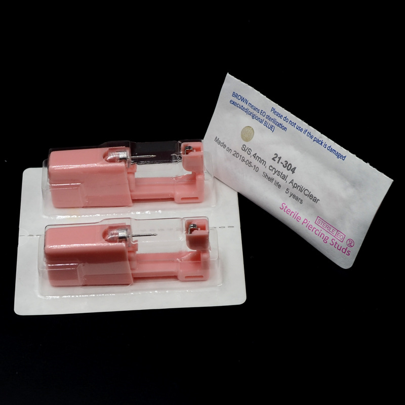 跨境粉色打耳器一次性安全穿耳器打耳洞枪316L不锈钢耳钉枪工具详情17
