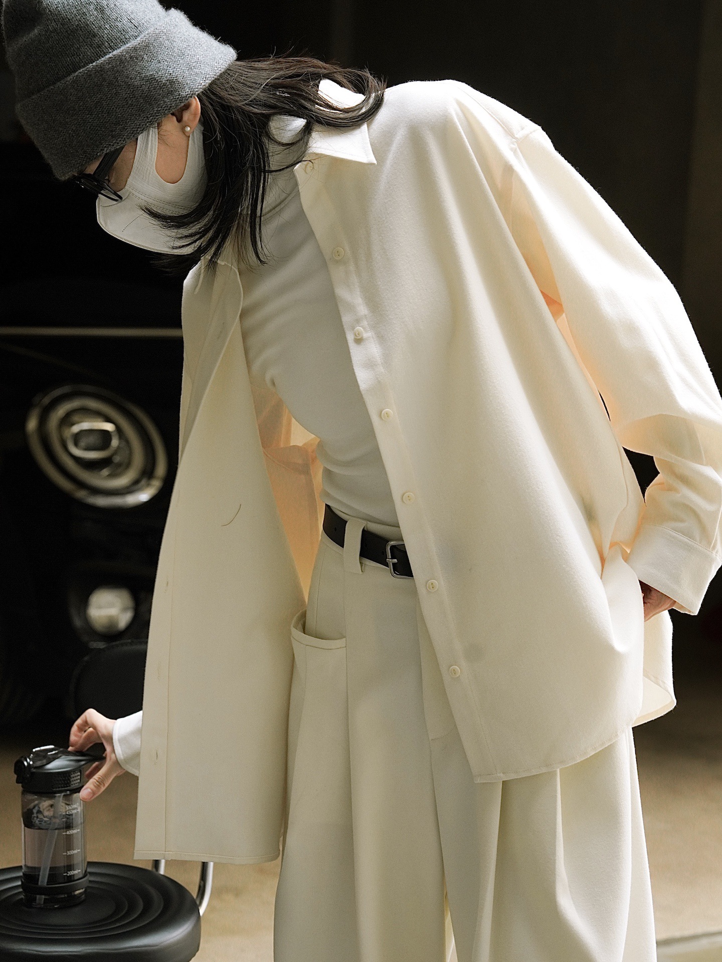 Early spring new Korean-style simple commuting brushed lapel shirt, loose and slimming, H-shaped thickened layering top for women pic 15