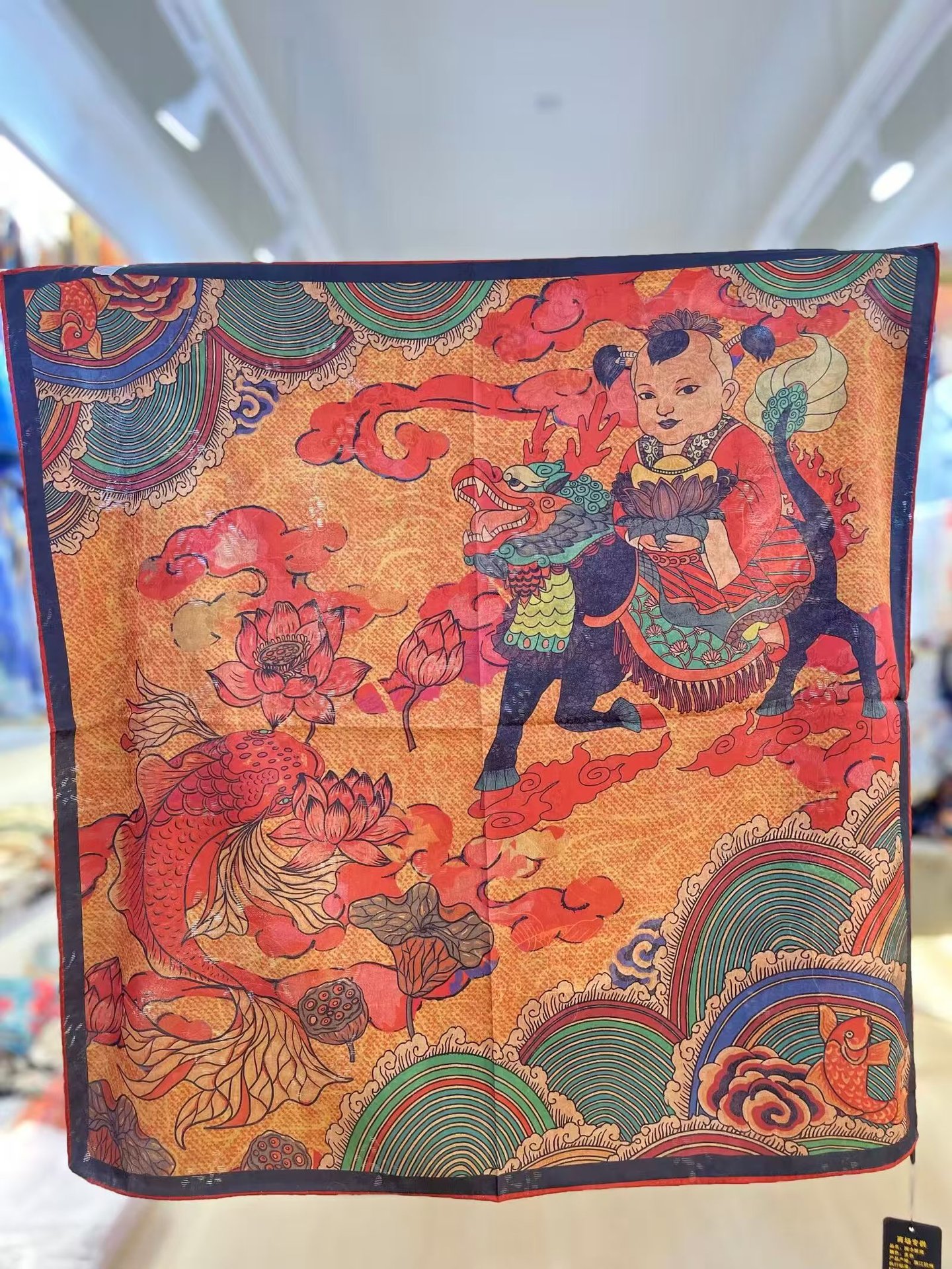 国潮香云纱花萝70*70新中式苏杭小方巾双面双色丝巾厂家代发扎染详情20