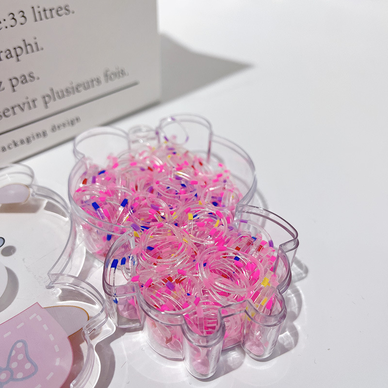 不伤发儿童一次性皮筋彩色小皮筋发圈韩版发绳扎头发成年头饰可爱详情6