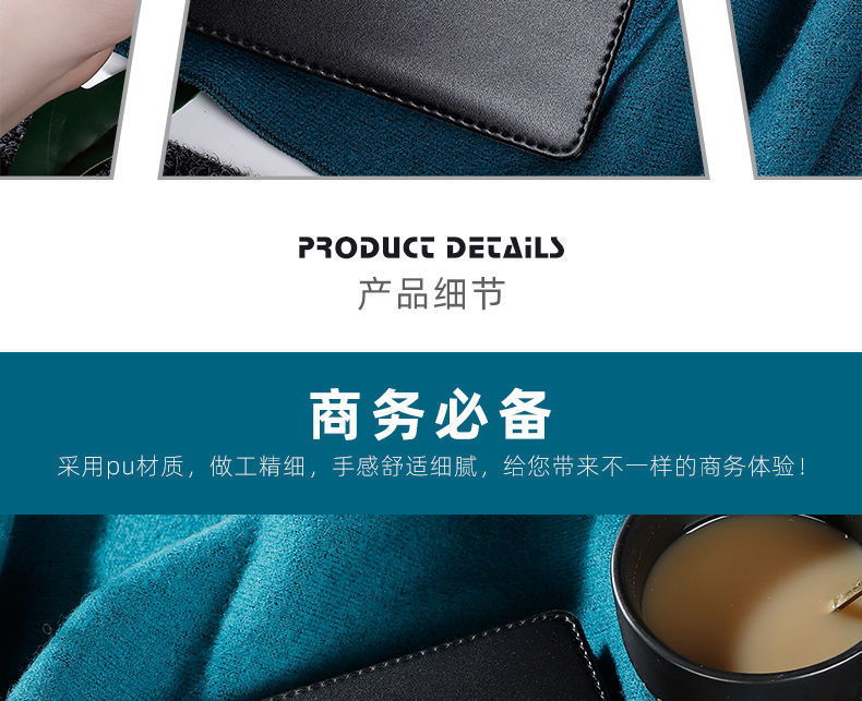 Black business cuero engrosado notebook notepad pu copia dura diario para estudiantes universitarios libro de logo al por mayor pic 5