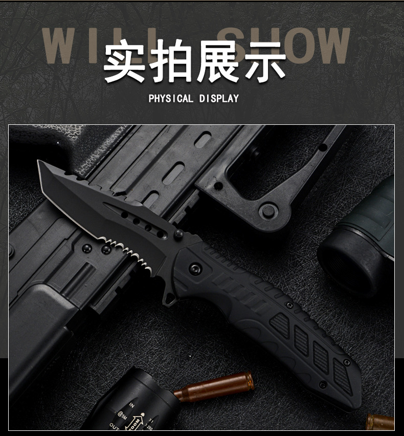 Mini folding knife, outdoor knife, survival knife for the wild, sharp short knife, height-resistant hard fruit knife pic 9