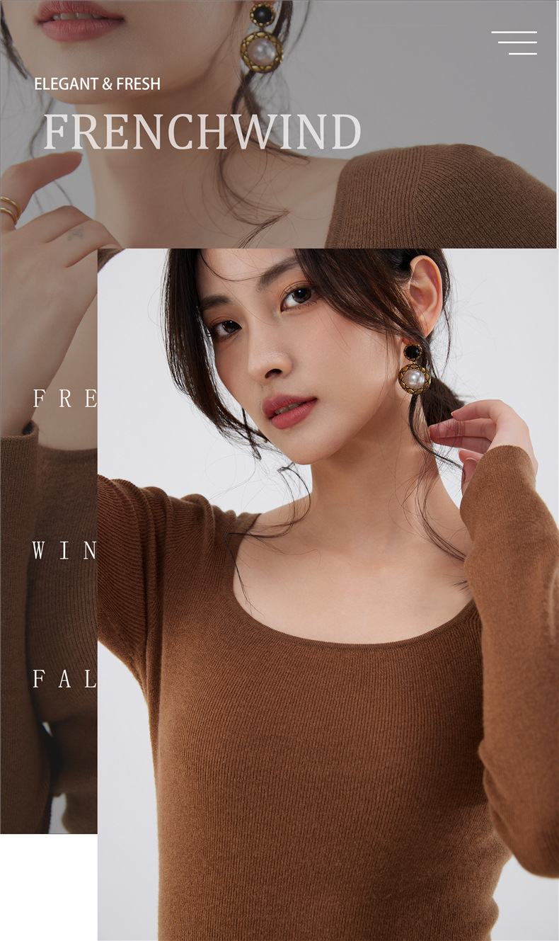 48-count fine-spun wool sweater for women, 100 pure wool seamless one-piece base layer, slim 18-stitch ultra-fine knitted sweater, thin pic 1