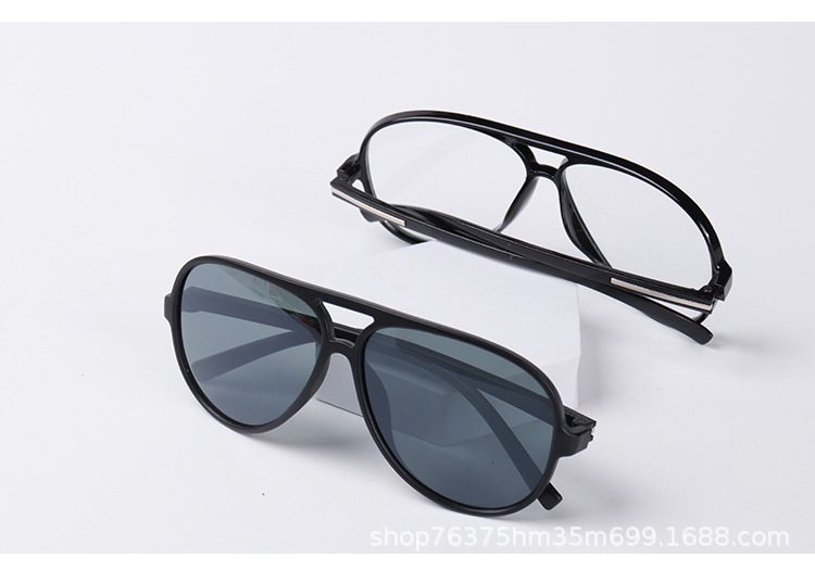 2024新款高清玻璃太阳镜男女通用时尚墨镜不怕划地摊货眼镜批发详情9