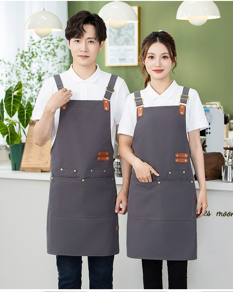 高档围裙印字logo咖啡奶茶餐厅礼品防油污工厂采购批发礼品工作服详情21