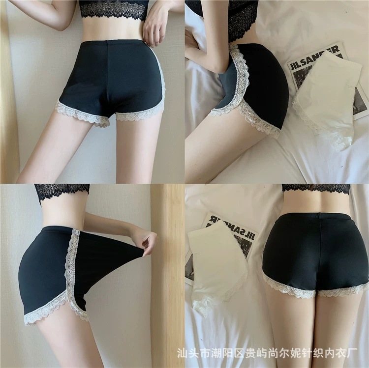 Summer anti-glare safety pants with lace edges and leggings. Women can wear high-waisted anti-glare pants on the outside and safety shorts on the inside pic 7