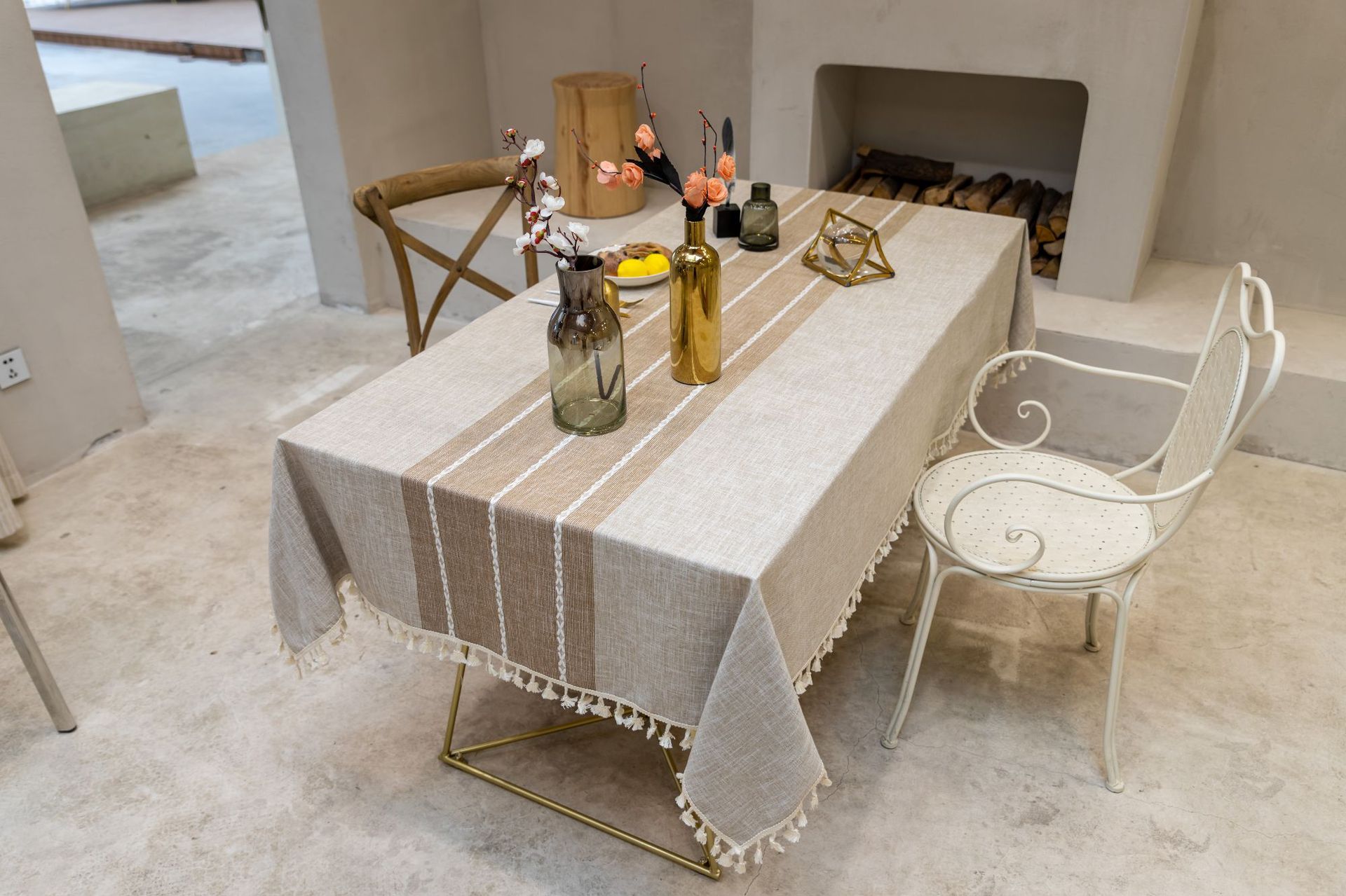 Cross-border home textile cotton and linen embroidered tablecloth, party dust-proof, Christmas festival, kitchen, banquet and gathering bestseller tablecloth pic 27