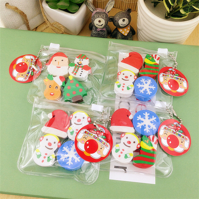 Zipper bag animal fruit cake, Christmas eraser, student prize, student eraser wholesale pic 21