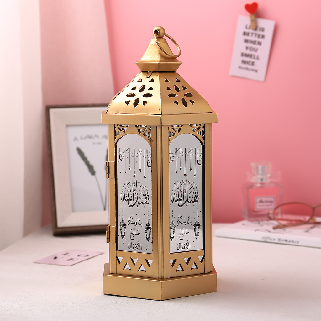 Ranadan Ramadan lantern, Eid al-Fitr ironwork metal display typhoon lantern handicraft, Arab lantern pic 15