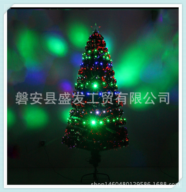 Green leaf fiber optic full-light Christmas tree factory direct sales and customization, various styles, sizes, materials, tree decoration wholesale pic 42
