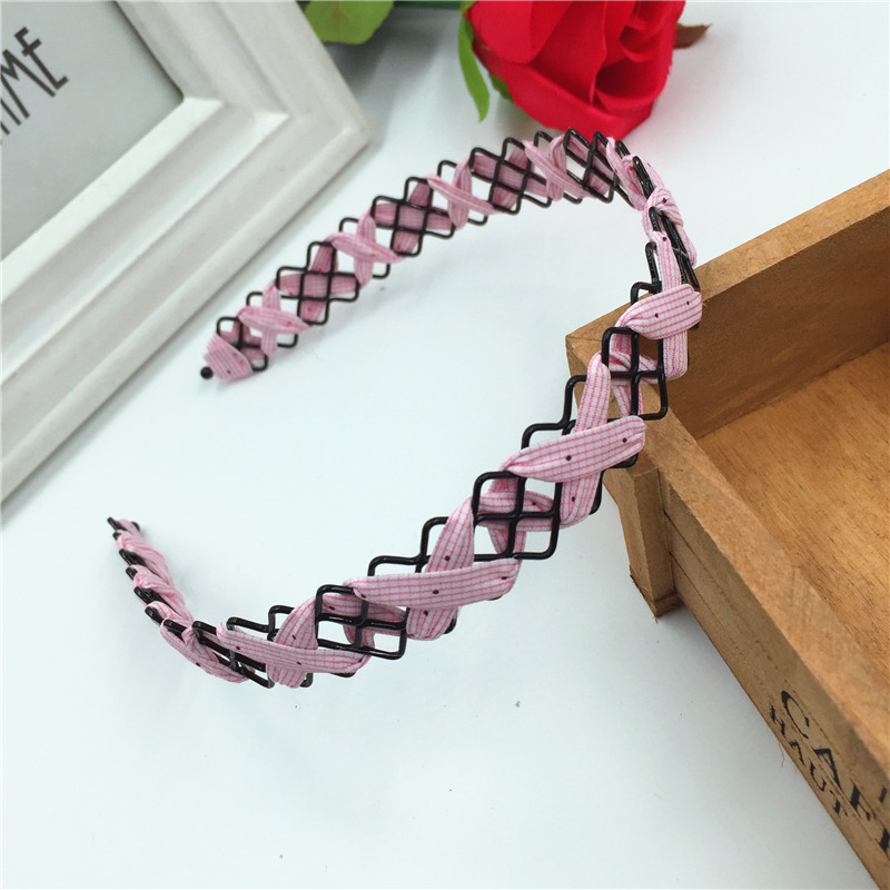 Korean style simple and versatile hair bands, steel wire wrapped fabric headbands, headbands, front press hair clips, night market 2-yuan store accessories supply pic 10