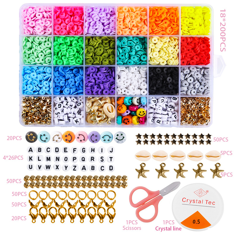 Cross-border new product: 6mm soft ceramic bead 24-compartment box set of colored round pieces Bohemian-style jewelry bracelet DIY accessories pic 19