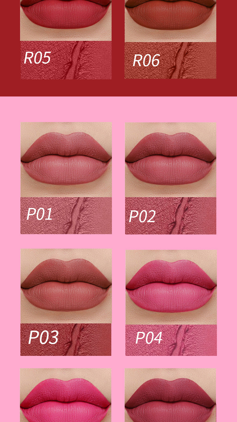 跨境彩妆 MAXFINE18色口红套装批发雾面哑光不粘杯不掉色lipstick专供外贸详情7