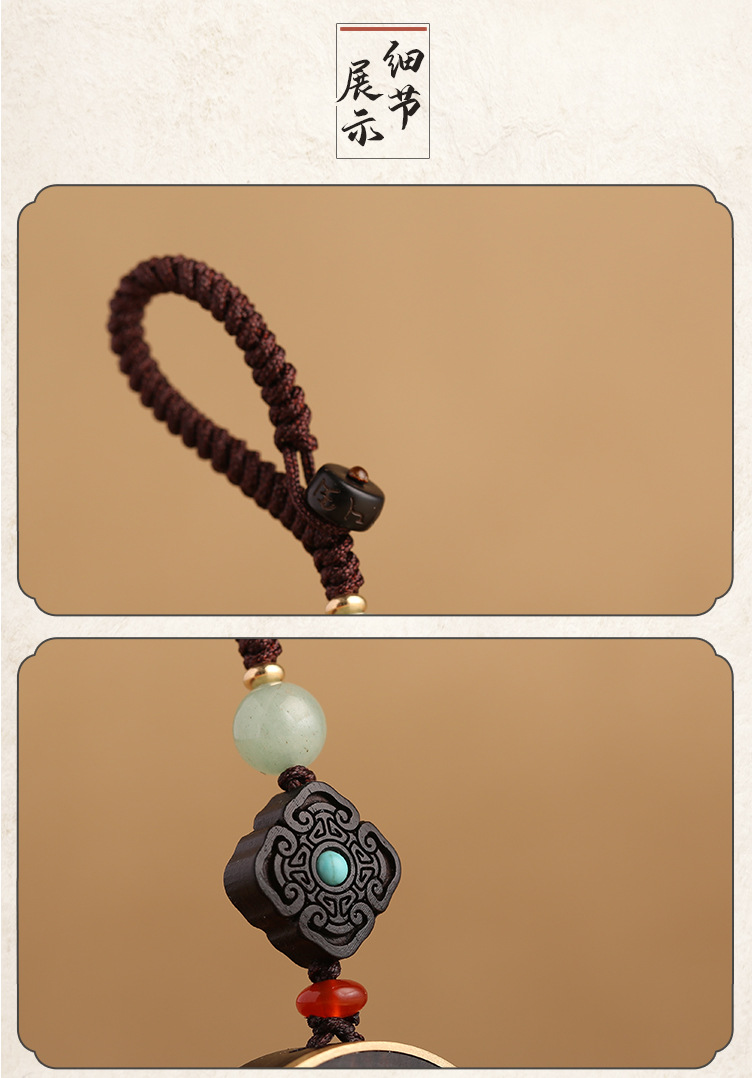 High-end ebony painted Peace car keychains and pendants, creative keychains wholesale pic 11