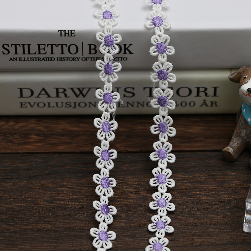 1.5CM water-soluble embroidered little bee lace, Daisy sunflower, DIY handmade accessories, clothing, hair accessories, fabric, tiled pic 25