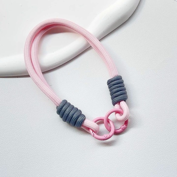 简约ins拼色编织绳短款手机挂绳ccd相机挂件手提挂饰男女腕带双扣详情21