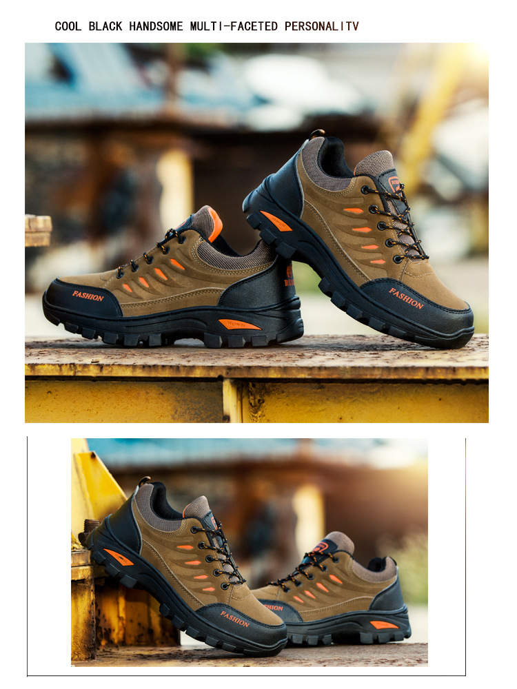 秋冬款新款男士登山鞋户外徒步运动鞋厚底防滑耐磨旅游鞋加绒男鞋详情9