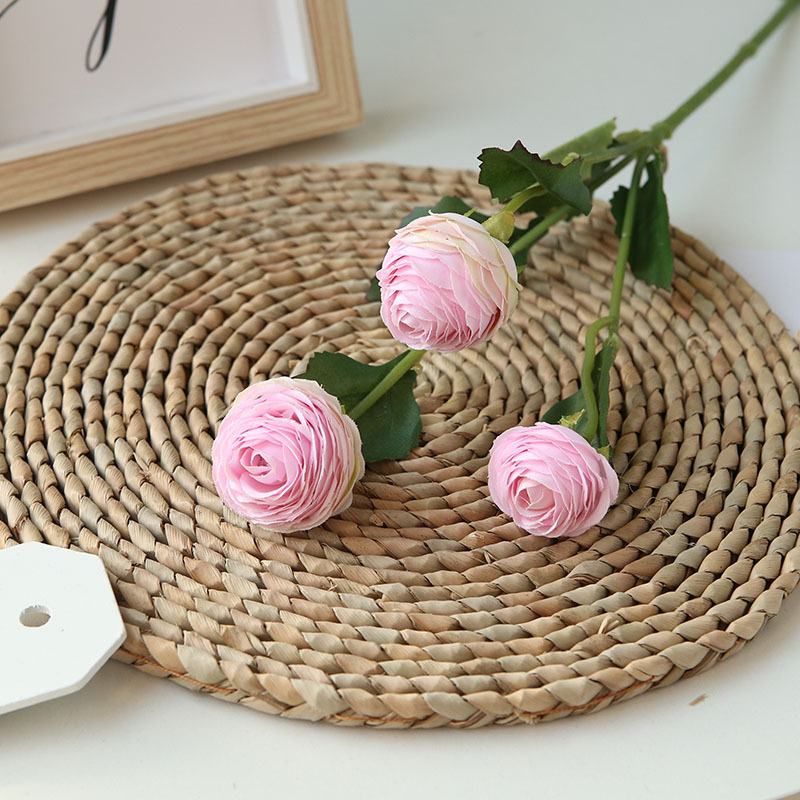 Simulated 3-head small lotus flowers for living room and bedroom decoration, artificial flowers, home decoration ornaments, simulated flower bouquets pic 11