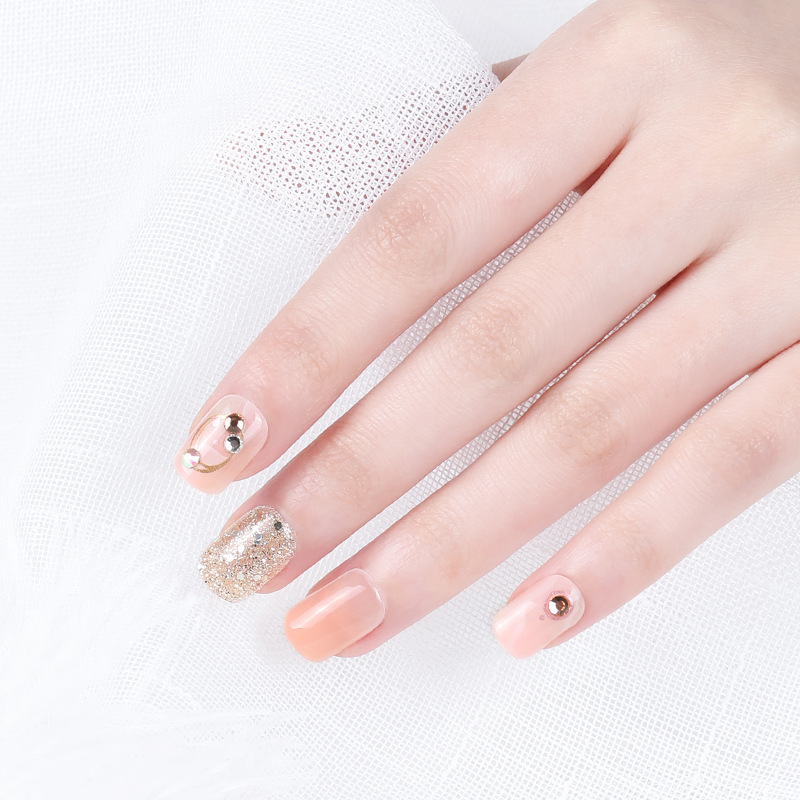 Wholesale of finished wearable nails, summer new style nail patches, short wearable nails, wholesale of gradient and smudging wearable nails, exclusively for export pic 9