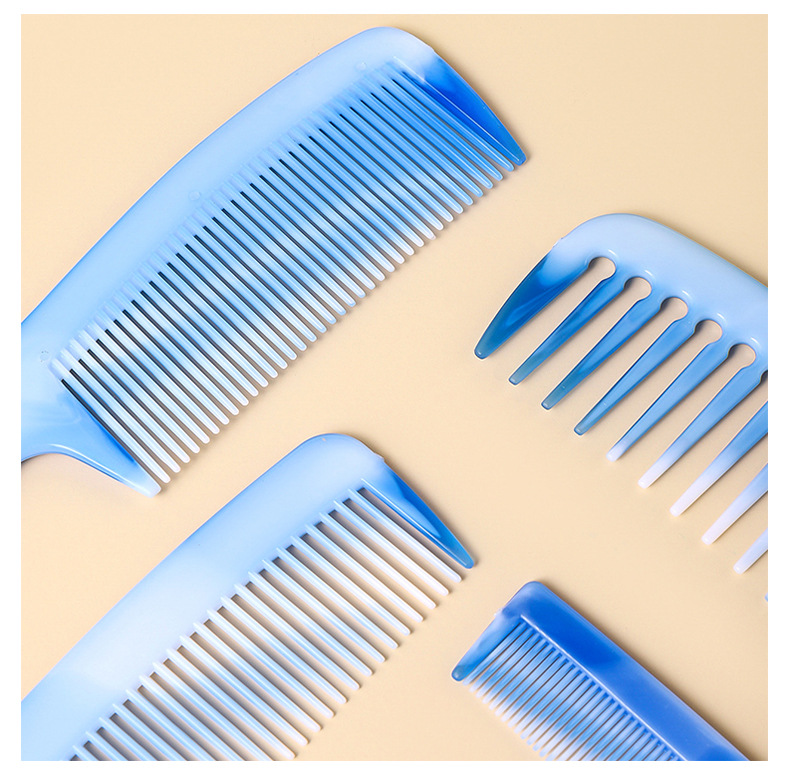 Wholesale of Korean-style ponytail home hair combs with girlish charm, blue hair straightening plastic hair combs for adults pic 15