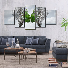 三联黑白黄色的小船油画电脑喷绘油画速卖通亚马逊wish装饰画画芯详情5