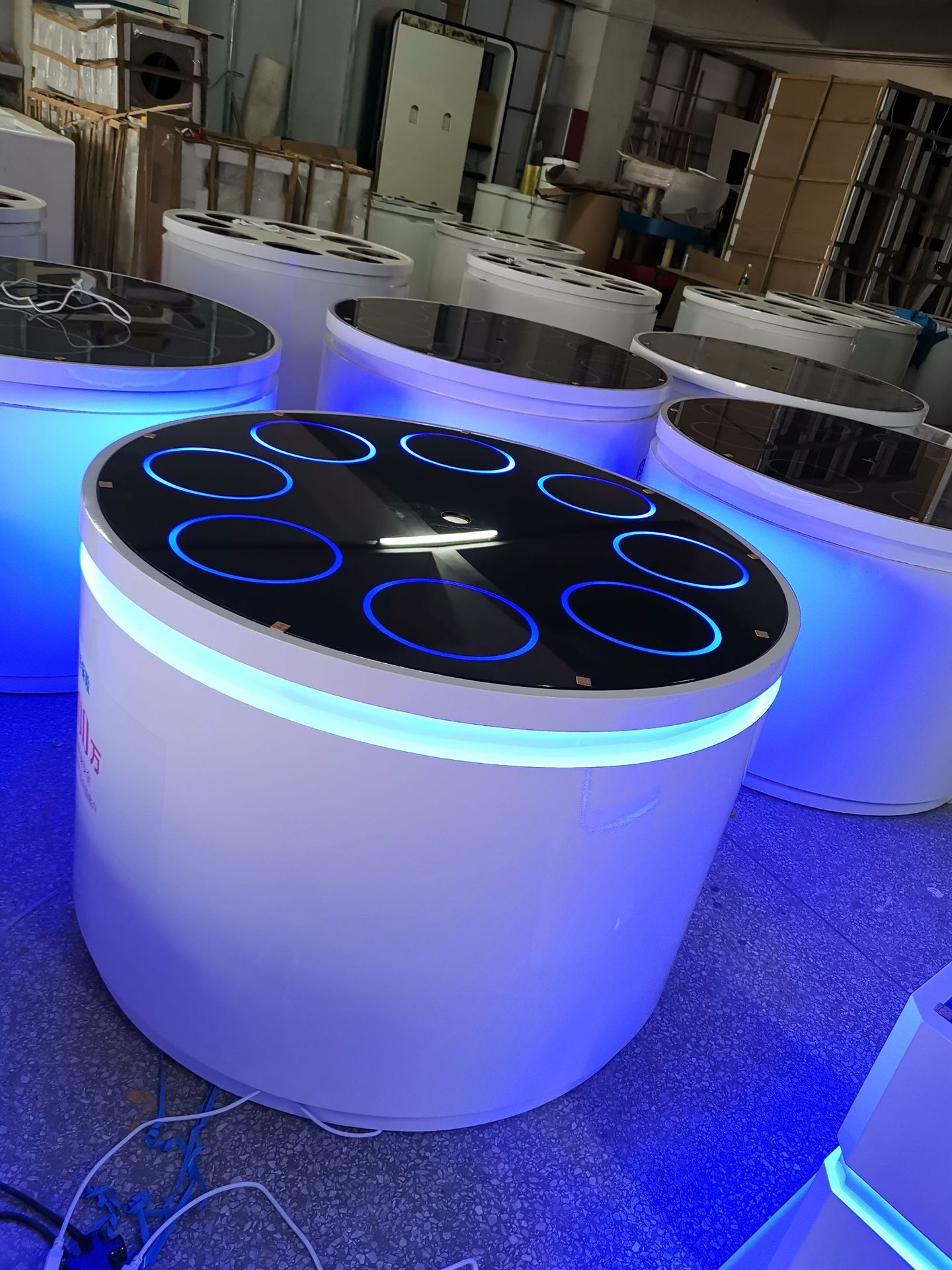 Intelligent lock frame, large round exhibition stand, fingerprint lock, display cabinet, display cabinet, high cabinet, lock frame manufacturer, direct lock pic 4