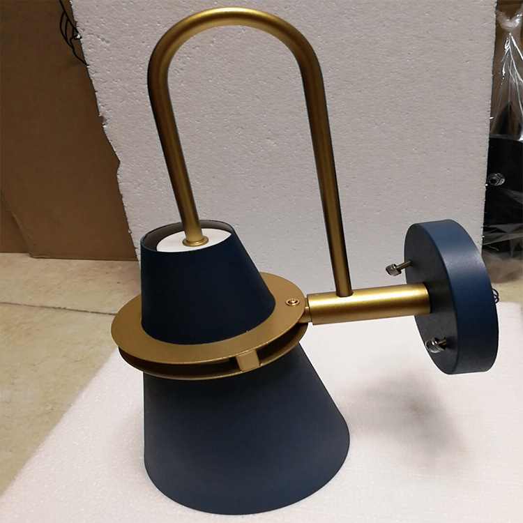 Nordic led indoor wall lamps, macarons, bedroom, living room, hotel corridor, creative wall lamps, bedside lamps, horn wall lamps pic 2