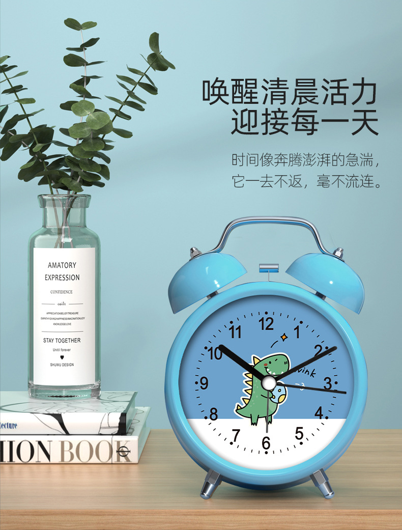 闹钟学生儿童专用起床神器床头男女孩强力叫醒金属打铃智能小闹钟详情6