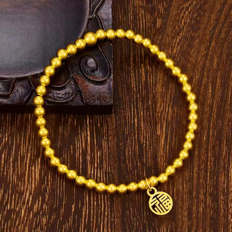 古法传承手镯女仿真黄金正品实心越南沙金素圈不掉色福牌手链首饰详情27