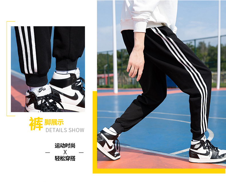 Waffle Casual pants for Men Spring/Autumn 2023 New trendy skinny sweatpants, drawstring loose sport pants for men pic 47