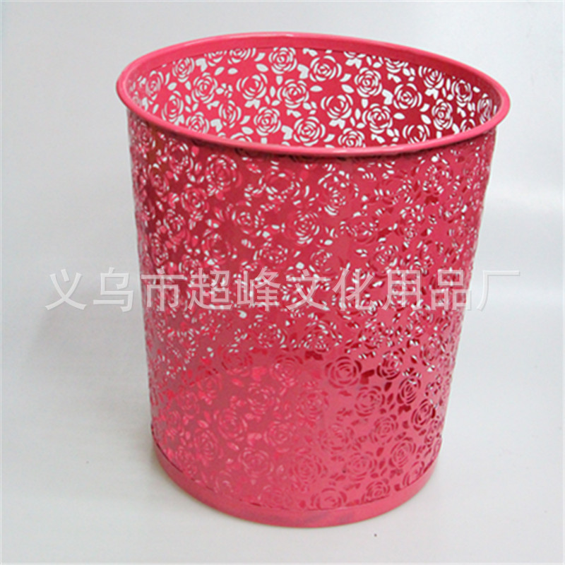 玫瑰花纸篓玫红1