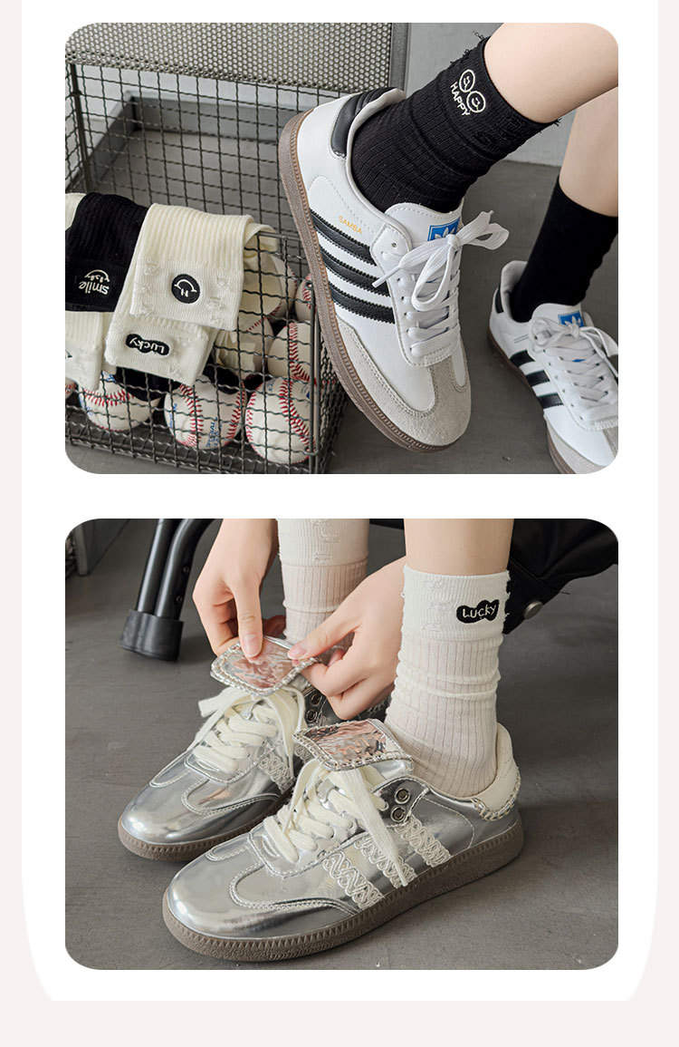 Sock stall, one-piece consignment, boneless socks for women, summer thin mid-calf socks, embroidered smiling face letters, long pile socks, breathable and versatile cotton socks, one-piece consignment pic 17