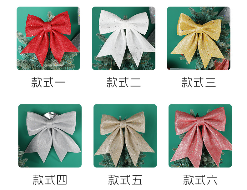 New Christmas bow pendants from the original manufacturer, creative Christmas tree bow decorative pendants, Christmas window decorations pic 4