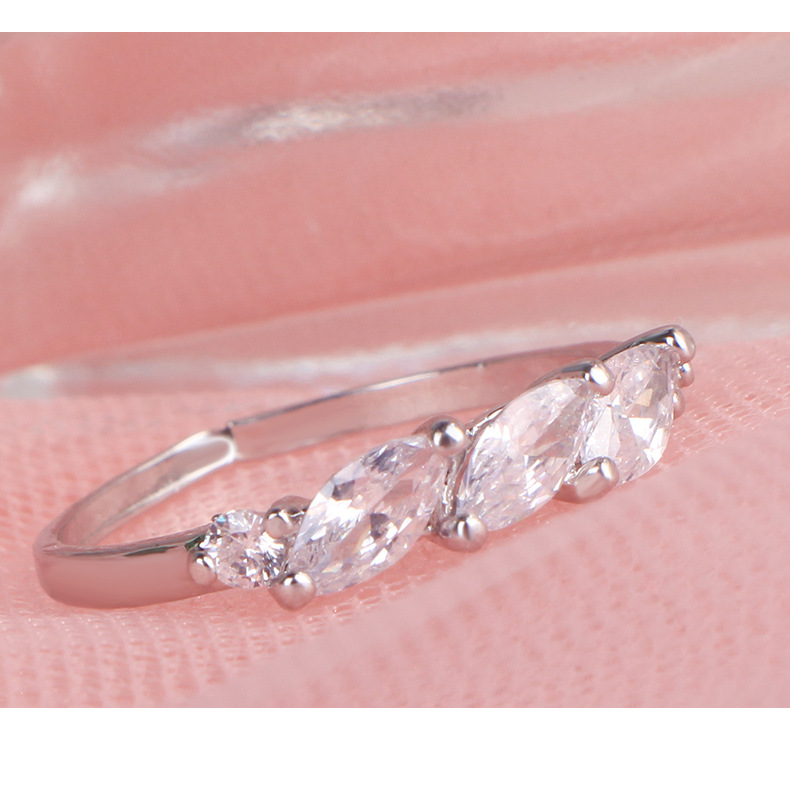 戒指食指银戒指女 潮人情侣甜美锆石指环批发厂家直销礼品戒指详情6