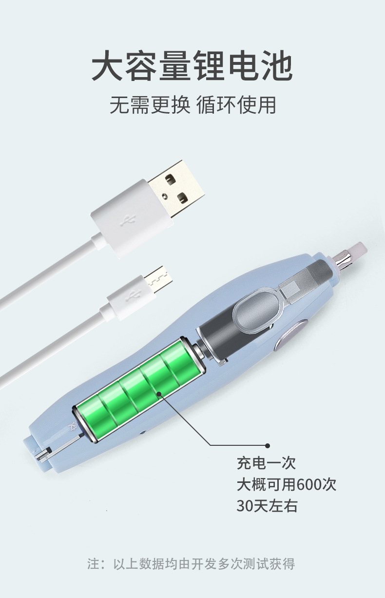 Cross-border creative electric eraser, charging high-gloss eraser, student clean, art painting, electric automatic eraser pic 19