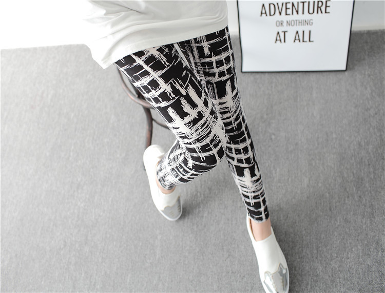 New spring dress, large-sized stretch, colorful star graffiti, personalized leggings for women pic 11